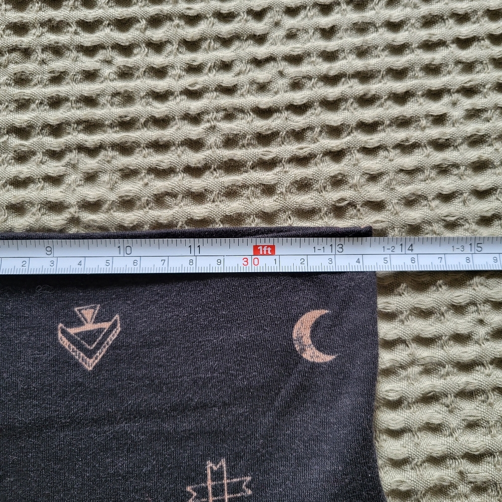 Mossimo Supply Co. Celestial Moon Sun Maxi Skirt Black Boho Whimsigoth Tribal - Picture 11 of 13